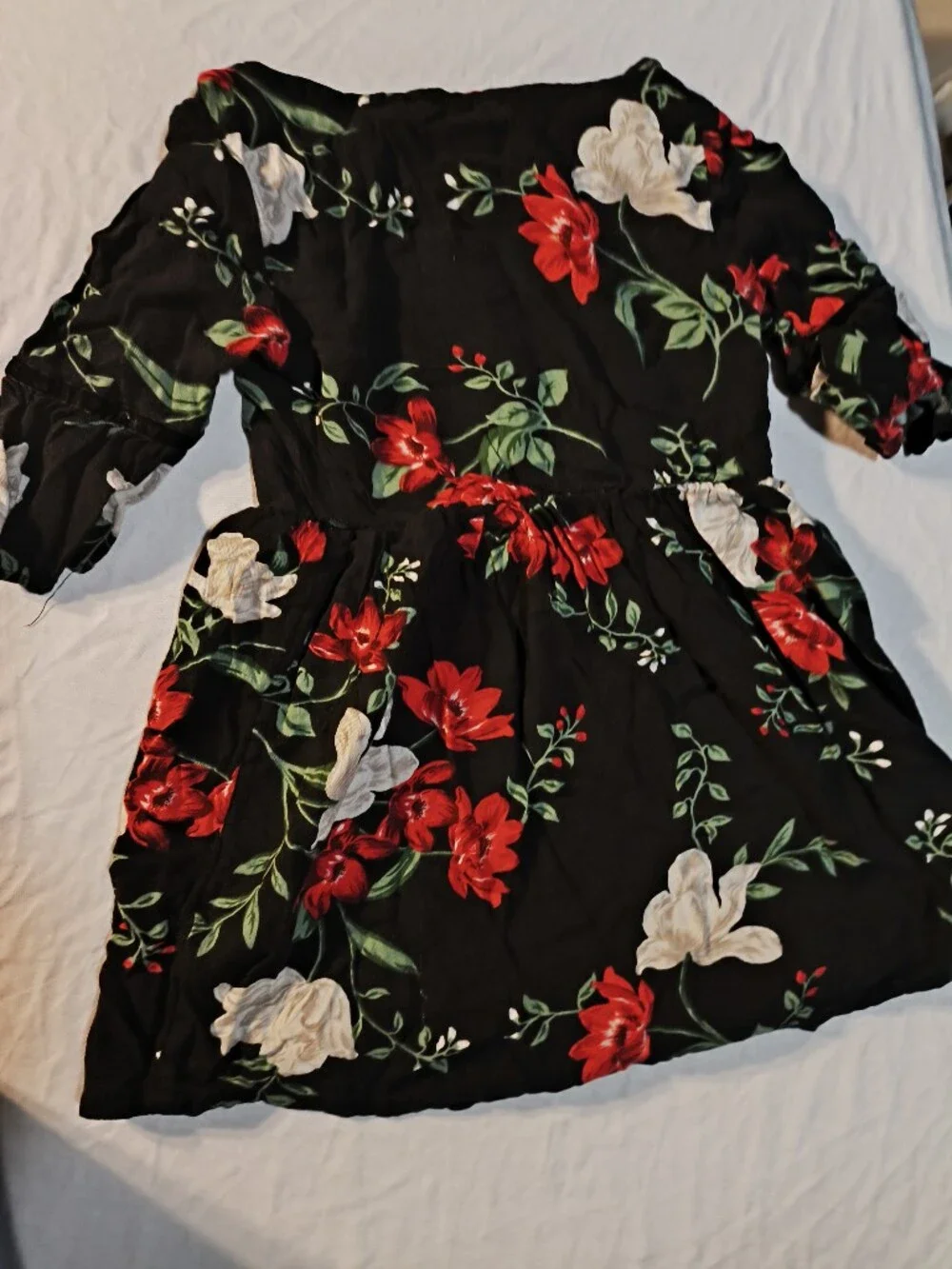 Black Floral Dress XS 5